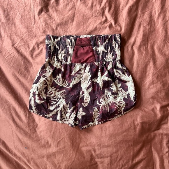 NWOT Free People Movement The Way Home Running Shorts Small Purple Floral - Picture 2 of 3